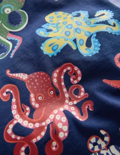 Boden Tops & T-Shirts-T-shirt phosphorescent Pieuvre bleu médiéval