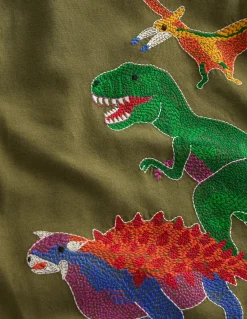 Boden Tops & T-Shirts-T-shirt phosphorescent à super surpiqûres Dino mousse hivernale