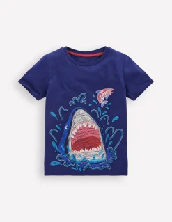 Boden Tops & T-Shirts-T-shirt phosphorescent à super surpiqûres Bleu médiéval