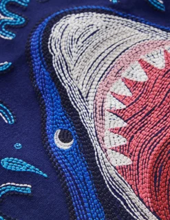 Boden Tops & T-Shirts-T-shirt phosphorescent à super surpiqûres Bleu médiéval