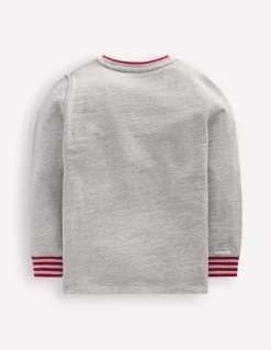 Boden Tops & T-Shirts-T-shirt semi-épais cosy Gris chiné