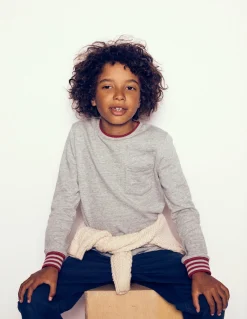 Boden Tops & T-Shirts-T-shirt semi-épais cosy Gris chiné