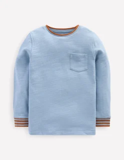 Boden Tops & T-Shirts-T-shirt semi-épais cosy Bleu glacier