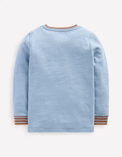 Boden Tops & T-Shirts-T-shirt semi-épais cosy Bleu glacier