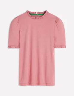 Boden Tops & T-Shirts-T-shirt volanté ultra-doux Rose vintage