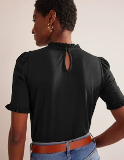 Boden Tops & T-Shirts-T-shirt volanté ultra-doux Noir