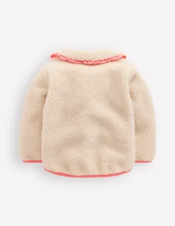 Boden Manteaux & Vestes-Veste à col en borg fille Neutre/cœur rose