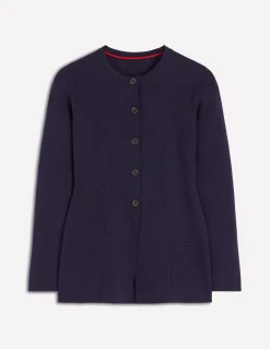 Boden Tenues De Travail|Pulls & Gilets-Veste ajustée Joanna en maille Bleu marine