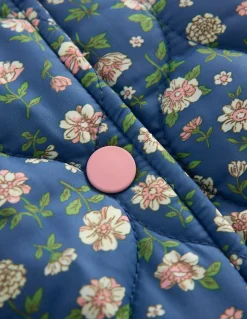 Boden Manteaux & Vestes-Veste bomber fun Motif floral bleu borg