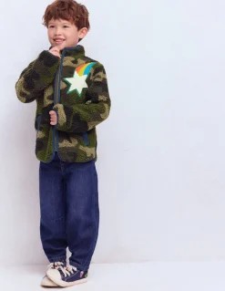 Boden Manteaux & Vestes-Veste douillette en borg Écussons camouflage