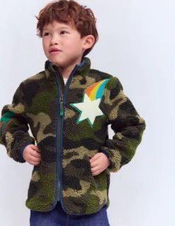 Boden Manteaux & Vestes-Veste douillette en borg Écussons camouflage