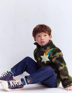 Boden Manteaux & Vestes-Veste douillette en borg Écussons camouflage