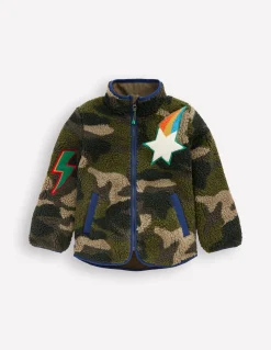 Boden Manteaux & Vestes-Veste douillette en borg Écussons camouflage