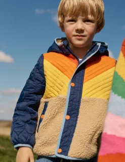 Boden Manteaux & Vestes-Veste en borg à chevrons Multi orange