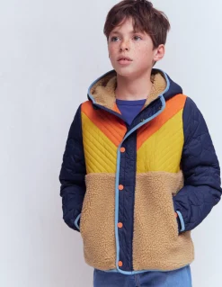 Boden Manteaux & Vestes-Veste en borg à chevrons Multi orange