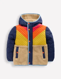 Boden Manteaux & Vestes-Veste en borg à chevrons Multi orange