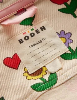 Boden Manteaux & Vestes|Ensembles Assortis-Veste en jean Motif Sunflower Garden ivoire