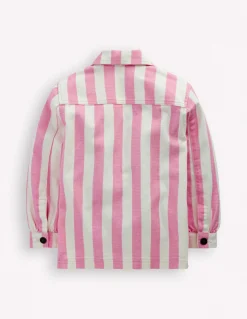 Boden Manteaux & Vestes|Ensembles Assortis-Veste en jean Rayé rose