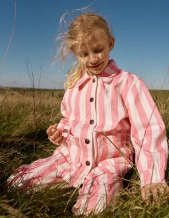 Boden Manteaux & Vestes|Ensembles Assortis-Veste en jean Rayé rose