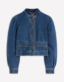Boden Manteaux & Vestes-Veste en jean avec surpiqûres Denim délavage moyen