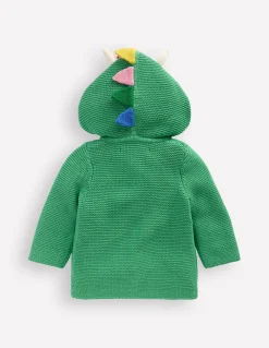 Boden Pulls & Gilets-Veste fantaisie en maille de coton Dinosaure vert aloé vera