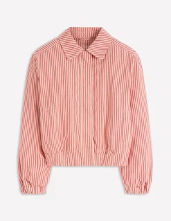 Boden Manteaux & Vestes-Veste Harrington décontractée Rayé tramway rouge