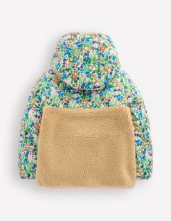 Boden Manteaux & Vestes-Veste Janie en borg mélangé Motif Spring Flowerbed bleu