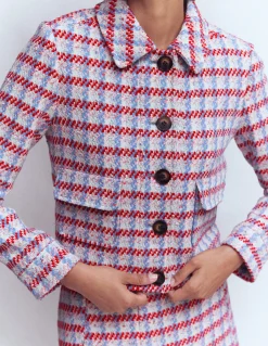 Boden Manteaux & Vestes|Ensembles Assortis-Veste Lisburn à poches plaquées Texturé rose