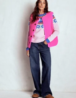 Boden Manteaux & Vestes-Veste sans manches Clerkenwell réversible Ruban rose