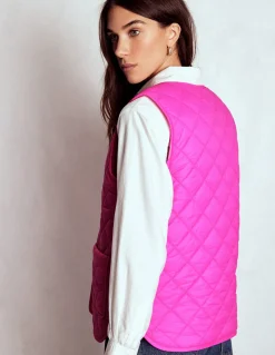 Boden Manteaux & Vestes-Veste sans manches Clerkenwell réversible Ruban rose