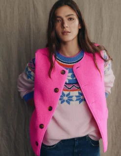 Boden Manteaux & Vestes-Veste sans manches Clerkenwell réversible Ruban rose