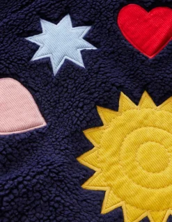 Boden Manteaux & Vestes-Veste zippée Eden en borg Borg à appliqué céleste